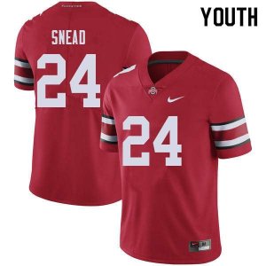 Youth Ohio State Buckeyes #24 Brian Snead Red Nike NCAA College Football Jersey November IML3044MK